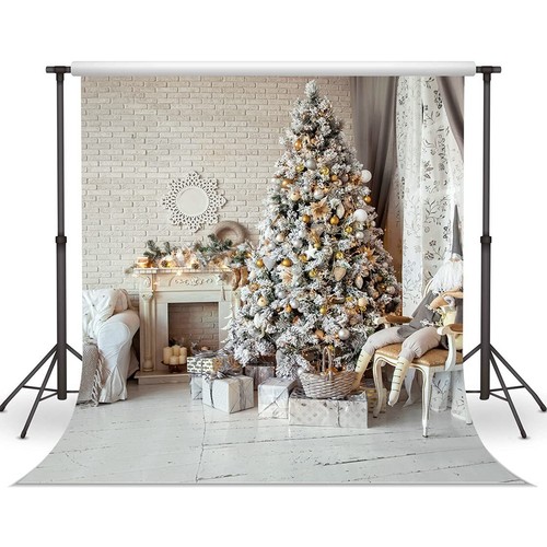 Christmas Backdrop White Christmas Backdrop Christmas Living Room Backdrop Ch... - Picture 2 of 7