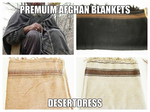 SCHWARZE AFGHANISCHE DECKE PATOODECKE WOLLSCHAL PATU LANGER SCHAL DICK - Bild 1 von 6