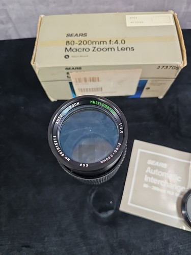 Vintage Sears Auto Zoom Macro Lens 80-200mm F4.0 #861015114 Nikon Mount - Picture 8 of 10