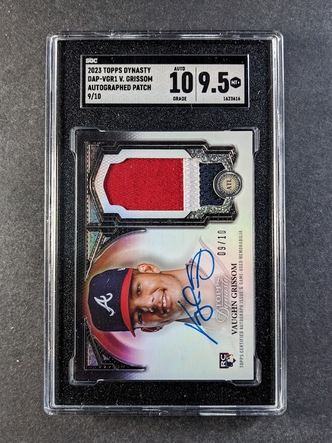 2023 Topps Dynasty VAUGHN GRISSOM /10 Rookie RC Patch Auto Atlanta Braves SGC9.5