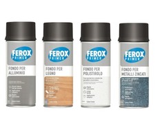 Fondo Spray Alluminio Metallo Legno Polisterolo Rapida Essiccazione Ferox Primer