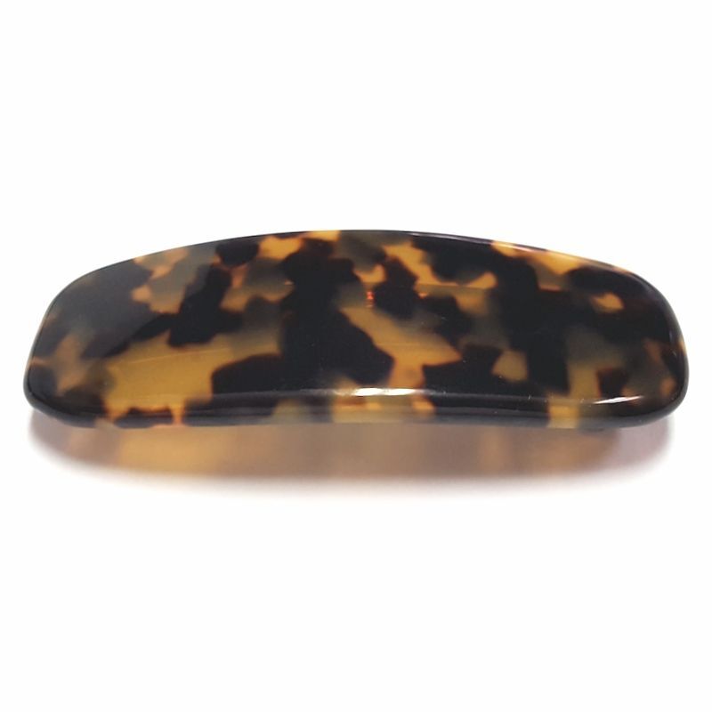 French Barrette Tortoise Spotted Print Pattern Women's Hair Clip Made in France
