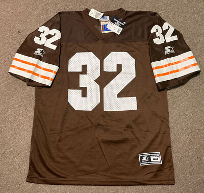 Vintage 1995 Large 48 Cleveland Browns Jim Brown #32 NFL Starter