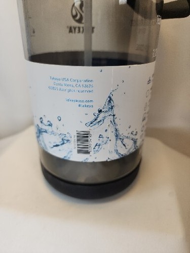 Takeya USA 64oz Stay Hydrated Drink By The Hour Water Bottle Straw Lid BPA-Free - Picture 3 of 5