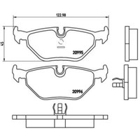 Brembo Bremsbelagsatz Scheibenbremse Hinten FüR BMW 5Er 520I 24V 525I 7Er