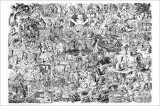 Alice in Wonderland Collage Art Print Poster 36x24