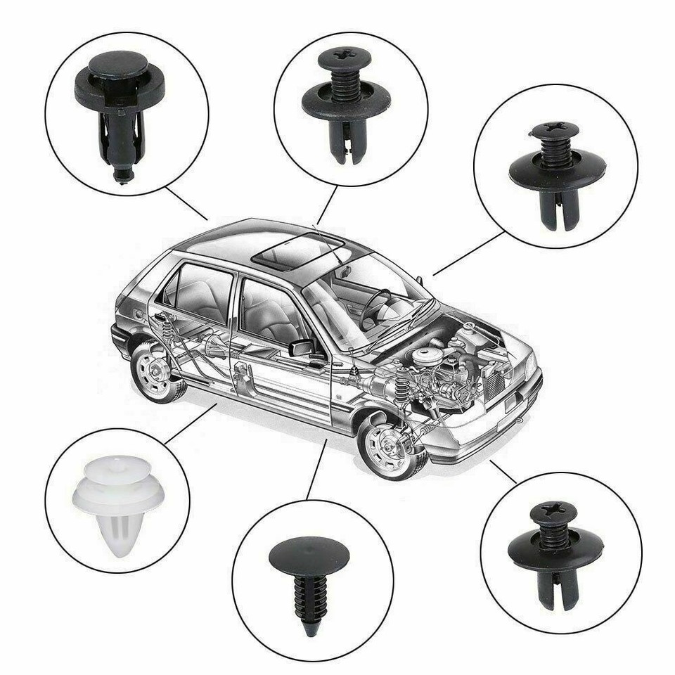 100 for GM 1595864, 1605396 Clips Fender Line Bumper Push Pin Retainer ...