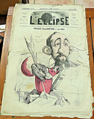 L ECLIPSE ANDRE GILL J CLARETIE N 033 1868 CARICATURE MONTMARTRE l-eclipse-andre-gill-j-claretie-n-033-1868-caricature-montmartre