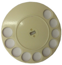 W48 Fingerlochscheibe / Wählscheibe / W48 Ersatzteil Schwarz, Elf.-bein