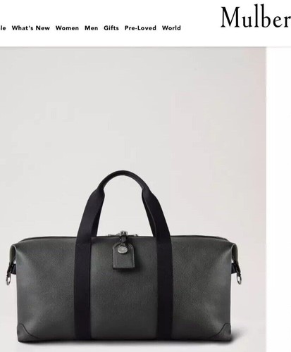 Mulberry Heritage Medium Clipper Holdall Weekend/Carry on Bag BNWT Grey/green - Picture 15 of 15