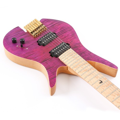 Batking Electric Headless 7 Stringed Multiscale Guitar luminous Inlays - Picture 7 of 24