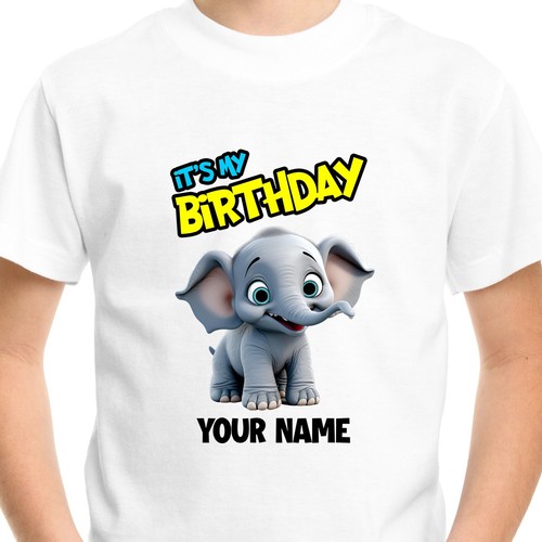 T-shirt personnalisé animaux mignon enfants jungle zoo anniversaire enfants garçons tee-shirt - Photo 21 sur 36