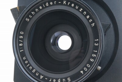 フィルムカメラ Schneider Super Angulon 90 F8 COPAL NO.0 Schneider 90mm f8 Super Angulon MC 4x5 W. A. Lens in Copal