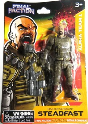 Final Faction Alpha Team 1 Master Sergeant Steadfast Figure Measures 4 Inches