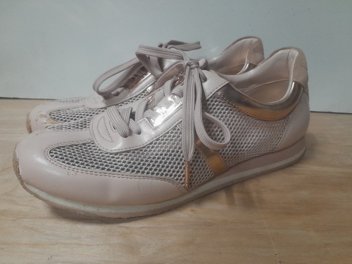 MICHAEL KORS PINK METALLIC WOMENS TENNIS SHOE SIZE SNEAKER TRAINER