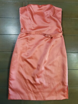 Womens After Six Strapless Dress Pink Size