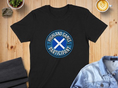 Highland Games Participant EST 2024 Logo T-Shirt