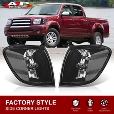 Black Clear OE Style Corner Lights Lamps For 2005-2007 Toyota Tundra / Sequoia