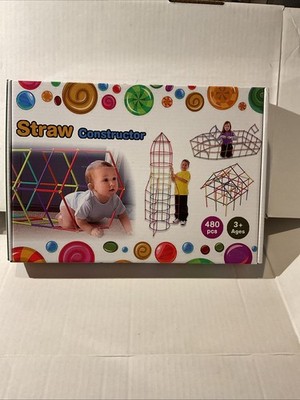 Straw Constructor Building Set 480 PCS Kids STEM Toy Ages 3+ 