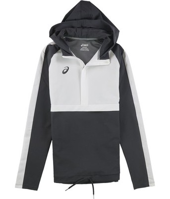 ASICS Womens 1/2 Zip Stretch Woven Track Jacket, grywht, S