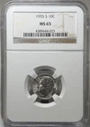 1955 S Roosevelt Dime NGC MS65 Silver Coin 10C