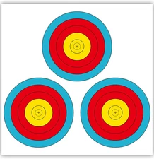 THREE ARCHERS 3 SPOT Vegas Targets Face 30Pcs Archery Targets Official Vegas Pap