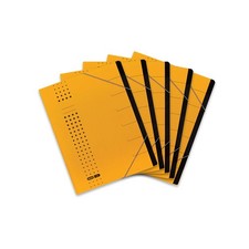 ELBA Chic Folder for A4 Cardboard 7 Compartments Yellow Pack of 5 yellow Folder