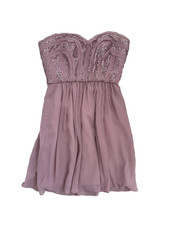 BCBG Lavender Strapless Sequin Cocktail Prom Dress Short/Above Knee Size 2