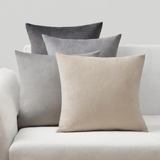 Topfinel Grey Cushion Covers 45cm x 45cm for Livingroom Large Fluffy Cushions S