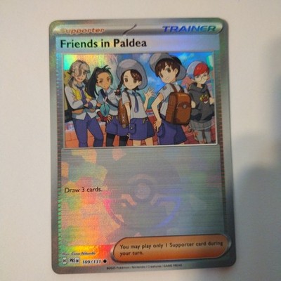 Friends in Paldea 109/131 Pokemon Prismatic Evolutions Poke ball Reverse Holo NM