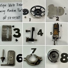 ANTIQUE WHITE ROTARY SEWING MACHINE PARTS