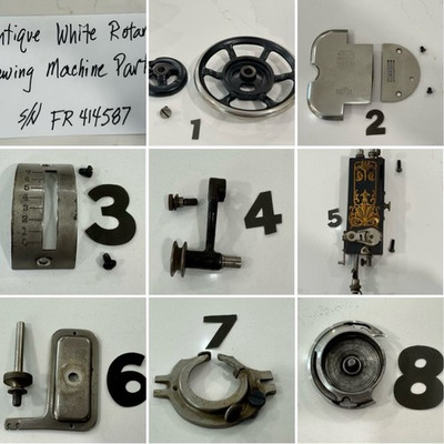 #ad ANTIQUE WHITE ROTARY SEWING MACHINE PARTS $49.99