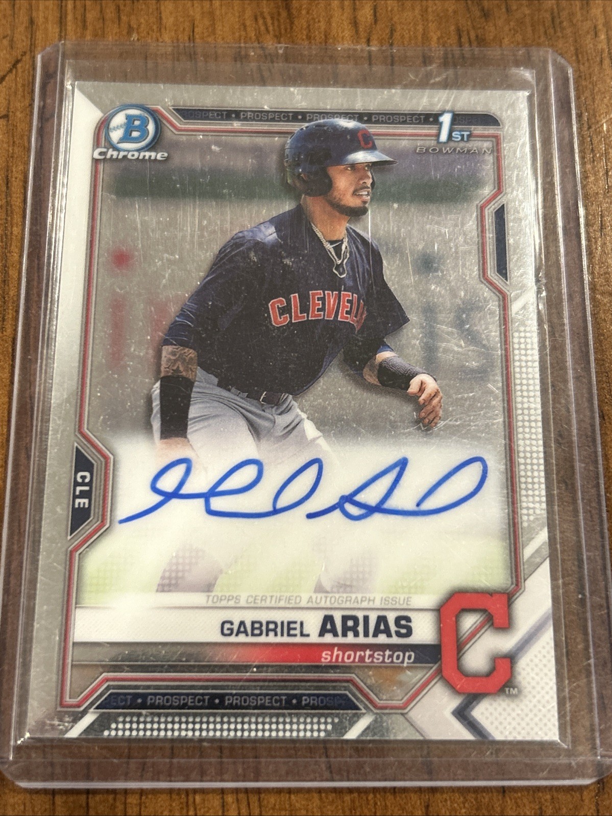 2021 Bowman Chrome Prospects Autographs Gabriel Arias #CPA-GA 1st Auto Guardians