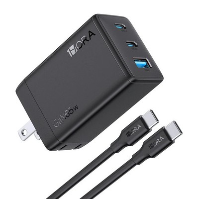 1Hora GAR322 GaN Fast Charger with 3-Port Output
