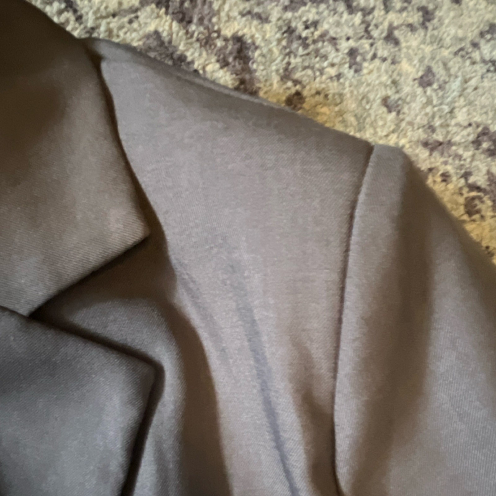 Gray Collared Button Long Overcoat Lined Pockets … - image 9