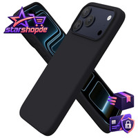 HandyhüLle Silikon Schwarz FüR Iphone 17 Pro Max 6,9 Zoll SchutzhüLle