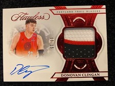 2024-25 Flawless RUBY Donovan Clingan RPA RC GAME USED 3-COLOR PATCH AUTO /15