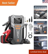 5000A Jump Starter with Comprehensive Safety & Tire Monitoring for 12V Vehicles