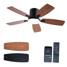 Ceiling Fans with Lights, 42 inch Low Profile Ceiling Fan with 42Inch Brown