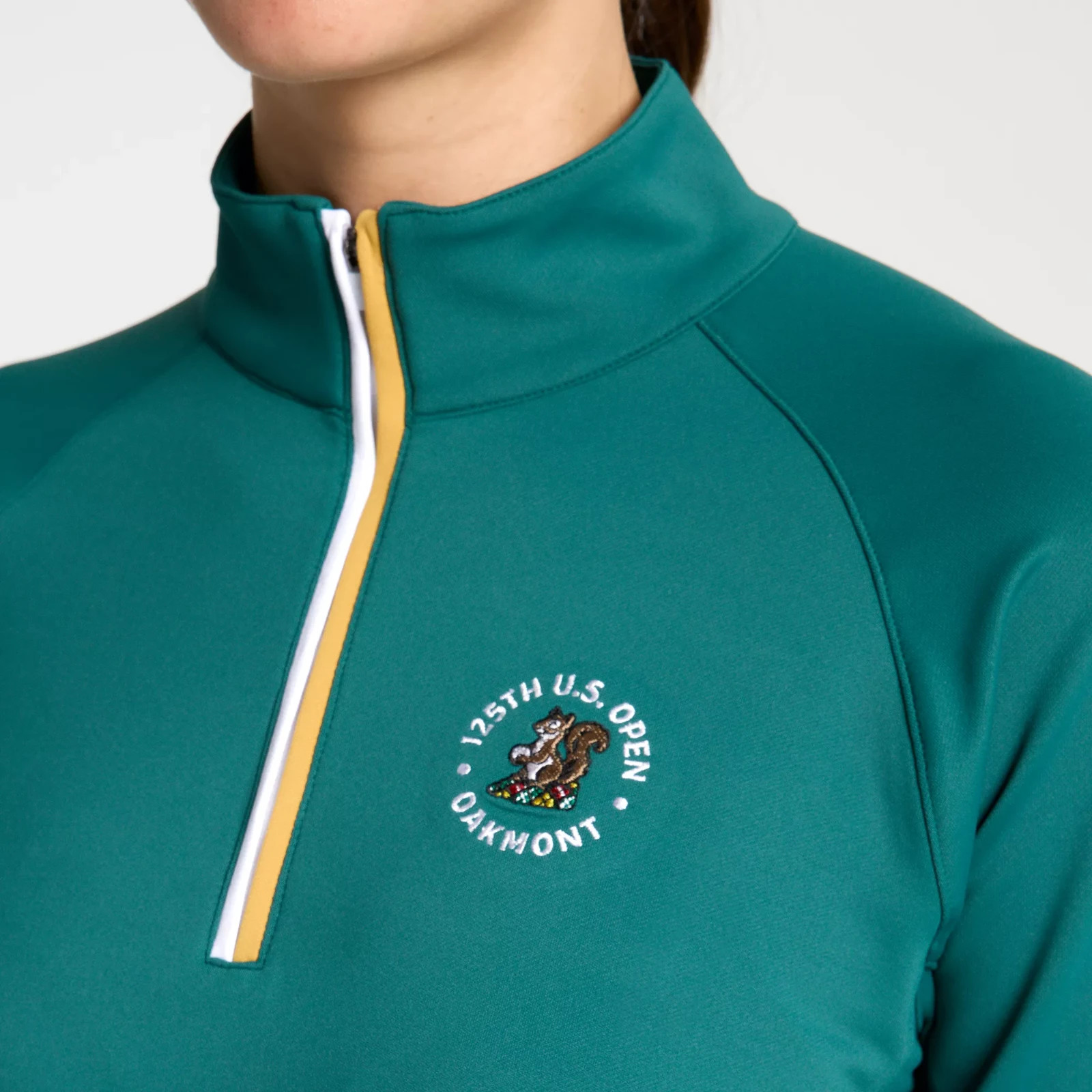 New Walter Hagen Women's 2025 U.S. Open 1/4 Zip Pullover Green MSRP $80