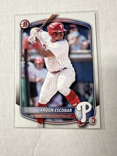 Aroon Escobar RC 2025 Bowman Draft #BD98 Phillies Prospect