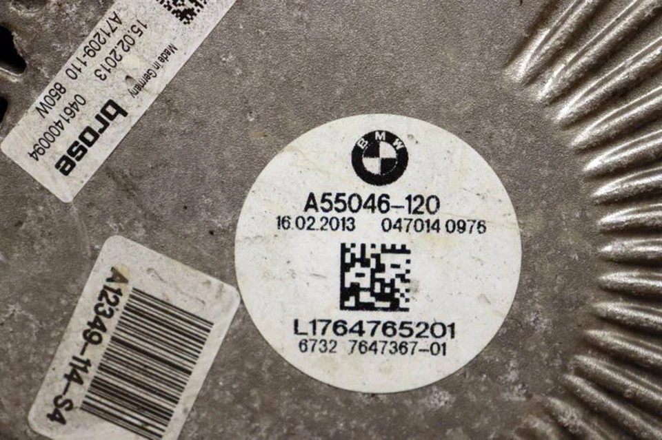 2012-2019 BMW 640i Radiator Cooling Fan Motor Assembly 850 Watt Foto 3 de 4