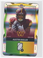 #53 2025 UNO Elite Foil GREEN YELLOW Austin Ekeler Washington Commanders