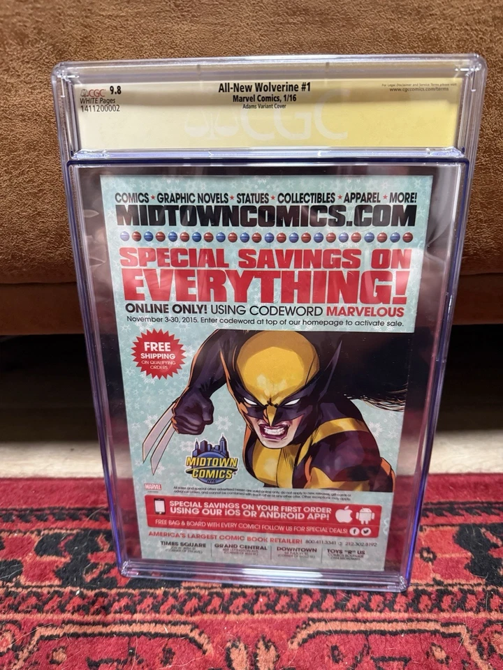 ALL-NEW WOLVERINE #1 CGC 9.8 ADAMS VARIANT 1ST APP OF LAURA KINNEY AS WOLVERINE! - Image 3 of 3
