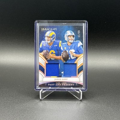 2025 Panini Immaculate Jared Goff  Dual Patch Rams/Lions Past and Present 03/99