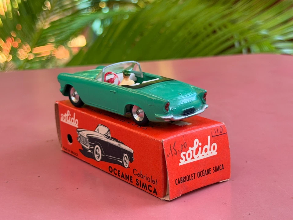 SOLIDO SIMCA OCÉANE Cabriolet RARE Neuf MINT BOX Scarce Color Réf. 110 No Dinky - Photo 3/4