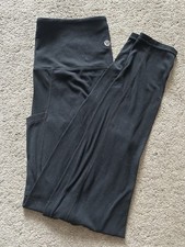 Lululemon Black Leggings With Pockets UK10 (See Images For Condition)