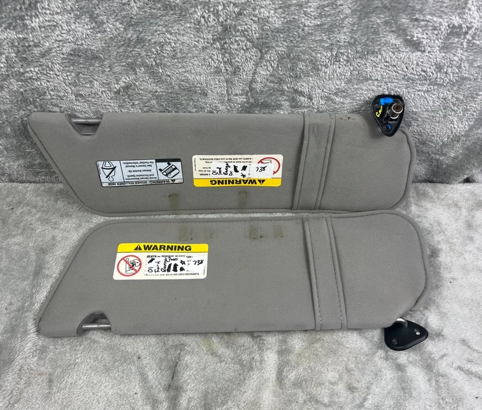 1989-2006 Ford Ranger Sun Visors Sun Shade LIGHT GRAY Sunvisor PAIR CLOTH OEM - Image 2 of 4