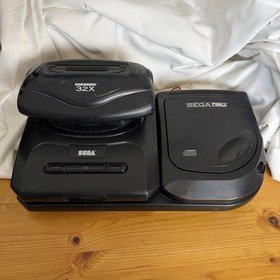 Sega CD 32X Genesis 2 Tower Of Power W Power Cables CD 32X