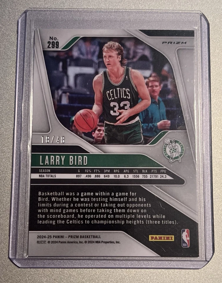 Larry Bird - 2024 Panini Prizm - Escala Dragón de Jade /49 Foto 2 de 2